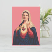 Onbevlekt Hart van de Maagd Maria Save The Date (Staand voorkant)