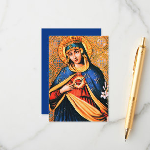 Onbevlekt hart van Maria met Magnificat Informatiekaartje