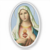 Onbevlekt Hart van Mary Vinyl Sticker (Voorkant)