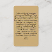 Onbevlekte Ontvangenis en Cherubs Gebed Kaart Visitekaartje (Achterkant)