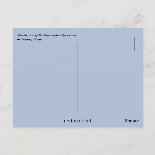 Onbevlekte Ontvangenis in Lourdes Frankrijk Briefkaart (Achterkant)