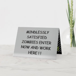 Onbevreesd bevredigde Zombies Kaart