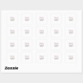 Onbevreesd in zijn liefdevolle aanwezigheid trouwe vierkante sticker (Vel)