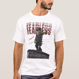 Onbevreesd, motivatie, anime ontwerp t-shirt