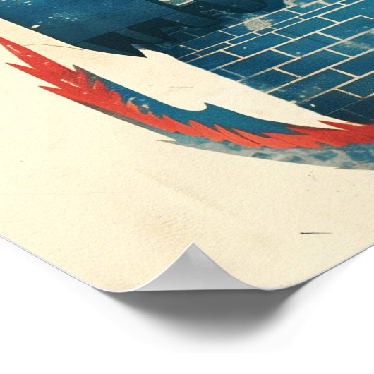 Onbevreesde Ridder en Draak Welkomstbord Poster (Hoek)