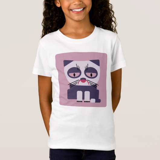 onbevreesde rommelige kat t-shirt (Voorkant)
