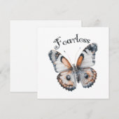 Onbevreesde Vlinder Waterverf Grafisch Ontwerp, An Feestdagenkaart (Voorkant / Achterkant)