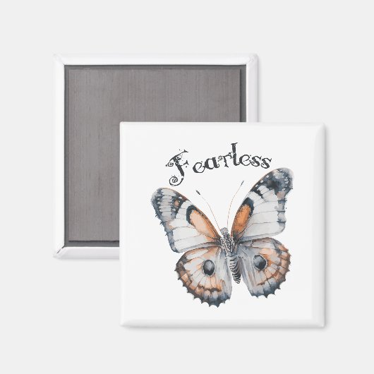 Onbevreesde Vlinder Waterverf Grafisch Ontwerp, An Magneet (Voorkant / Achterkant)
