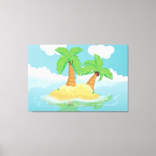 Onbewoond eiland canvas afdruk (Voorkant)