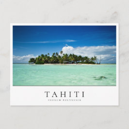 Onbewoond eiland in Tahiti, Frans-Polynesië Briefkaart