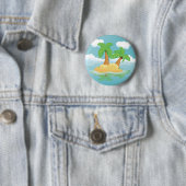 Onbewoond eiland ronde button 5,7 cm (In situ)