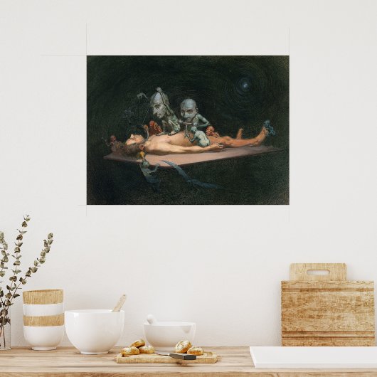 Onbewuste Mannen Chloroform Seing Demons Poster (Keuken)