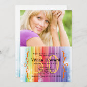 Onbezorgde foto verjaardagsfeestje uitnodiging (Voorkant / Achterkant)