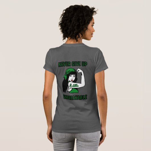 ONBREAKBARE (lang haar)...C Diff T-shirt (Achterkant volledig)