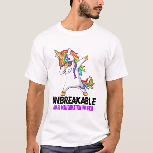 Onbreekbare Chiari Malformation Warrior T-shirt (Voorkant)