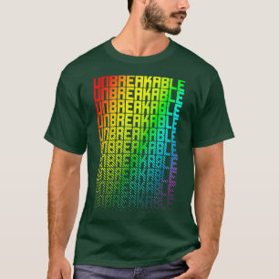 Onbreekbare LGBTQ Rainbow Gay Pride Tekst Fade Gra T-shirt