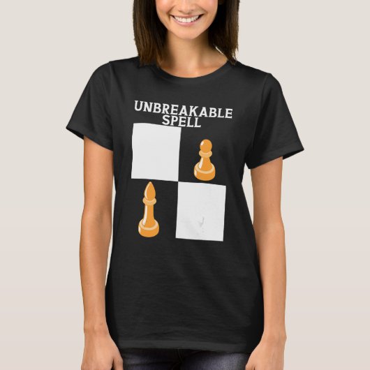 Onbreekbare Spell Chess Pawn Chess Player B T-shirt (Voorkant)