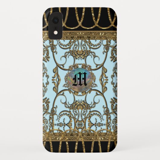 Onbuigbaar, luxe legant monogram Case-Mate iPhone case (Achterkant)