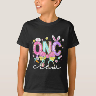 ONC Oncology Crew Nurse Bunny Ears Easter Cancer T-shirt