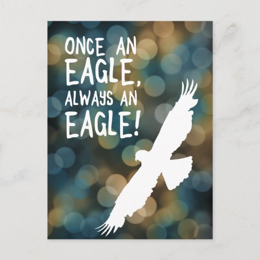 once an eagle always an eagle briefkaart (Voorkant)