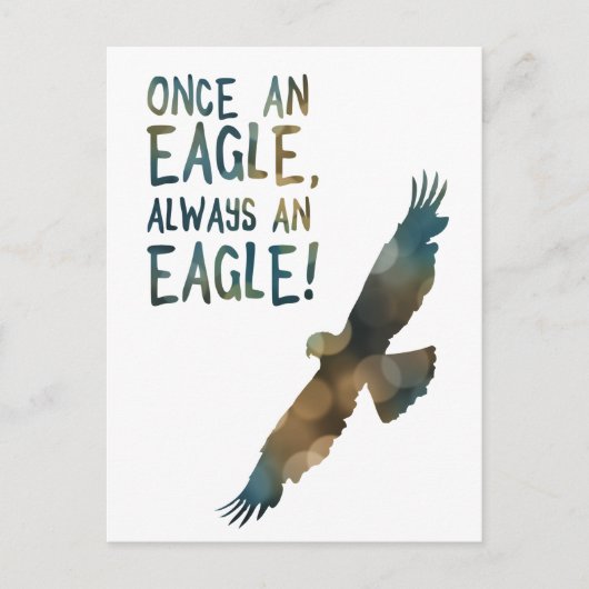 once an eagle always an eagle briefkaart (Voorkant)