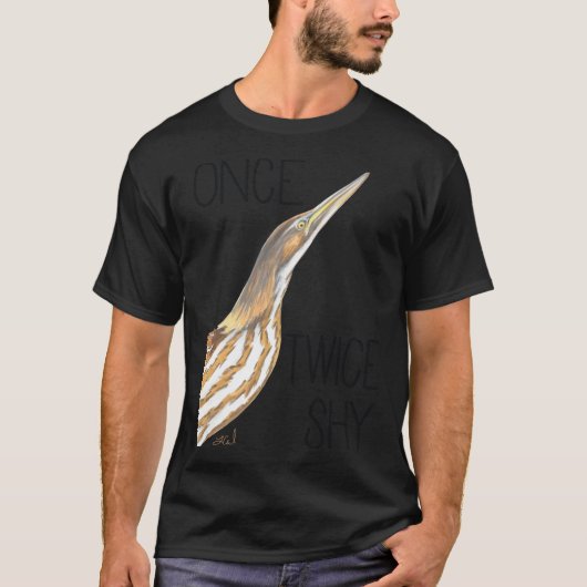 Once Bittern, Twice Shy (American Bittern) T-shirt (Voorkant)