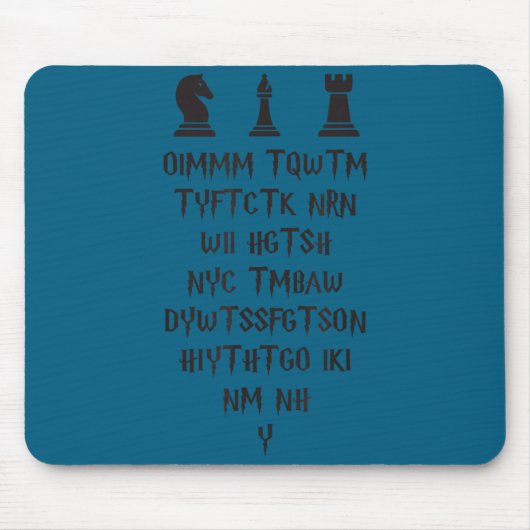 Once I Make My Move Acronym Wizard Chess Funny Des Muismat (Voorkant)