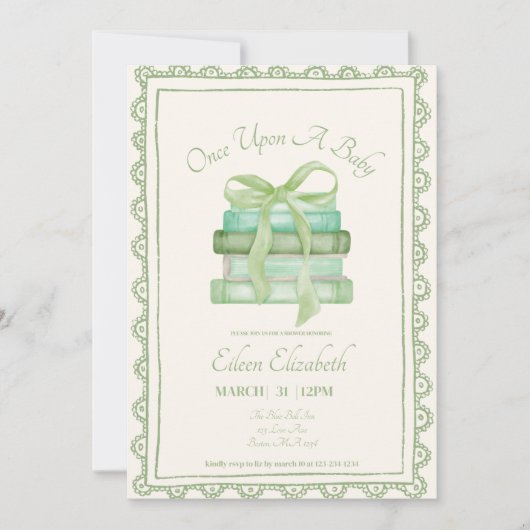 Once Upon A Baby Baby Shower Invitation  (Devant)