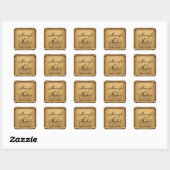 Once Upon a Time Bruiloft Envelope Seal Vierkante Sticker (Vel)