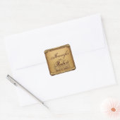 Once Upon a Time Bruiloft Envelope Seal Vierkante Sticker (Envelop)