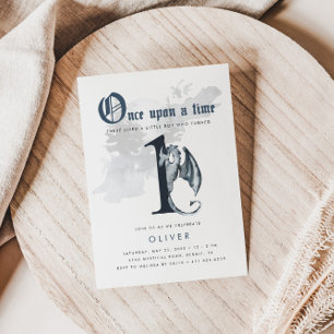 Once Upon a Time   Dragon 1st Birthday Invitation