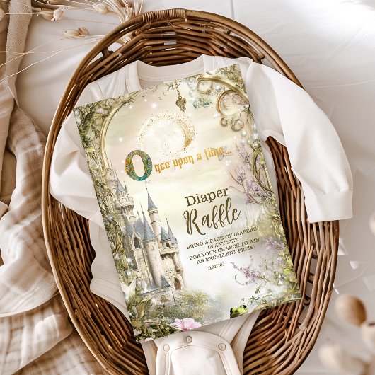 Once Upon A Time Fairytale Castle Diapper Raffle Informatiekaartje
