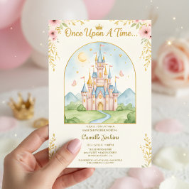 once upon a time fairytale magical royal glitter kaart