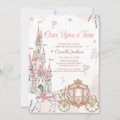 once upon a time fairytale magical royal pink kaart (Voorkant)