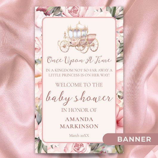 Once Upon a Time Princess Baby shower Welkom Spandoek