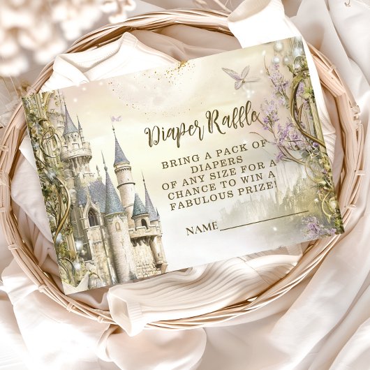 Once Upon a Time Princess Castle Diapper Raffle Informatiekaartje