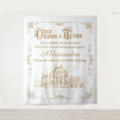 Once upon a Time royal backdrop gold and white Wandkleed (Voorkant)