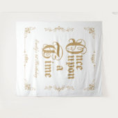 Once upon a time royal party photobooth backdrop wandkleed (Voorkant (horizontaal))