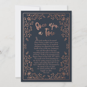 Once Upon a Time Storybook Baby shower Invitation Kaart