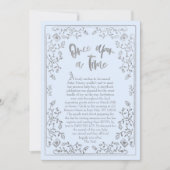 Once Upon a Time Storybook Baby shower Invitation Kaart (Voorkant)