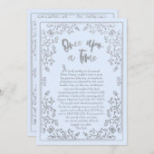 Once Upon a Time Storybook Baby shower Invitation Kaart (Voorkant / Achterkant)