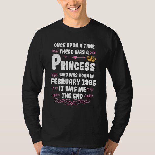 Once upon a time there was a princess February 196 T-shirt (Voorkant)