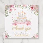 Once Upon A Time Verjaardag Plein Bedankjes Labels (Voorkant)