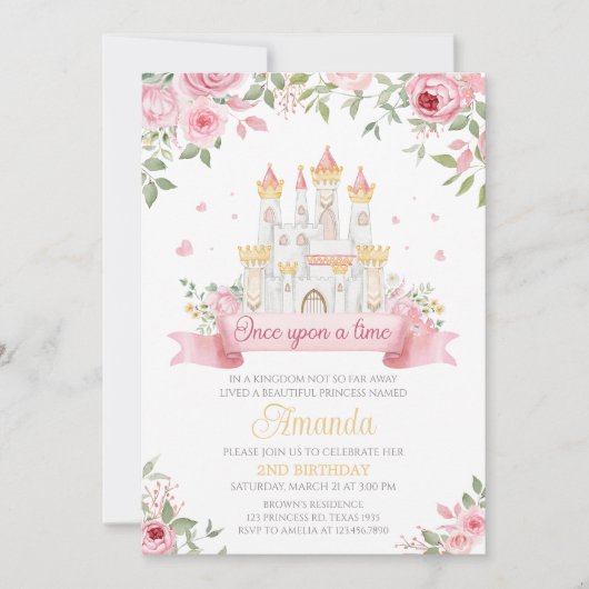 Once Upon a Time Verjaardagsfeestje Kaart (Voorkant)