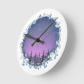 Once upon a winter dusk wall clock ronde klok (Hoek)