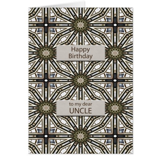 Oncle Anniversaire Mandala Design Abstrait (Devant)