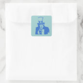 Oncle Sam (bleu) sur les autocollants (Sac)