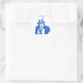 Oncle Sam (bleu) sur les autocollants (Sac)