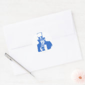 Oncle Sam (bleu) sur les autocollants (Enveloppe)