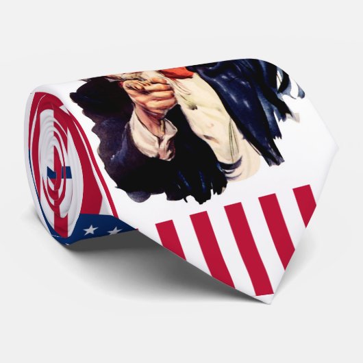 Oncle Sam - cravate de drapeau des Etats-Unis (Roulé)